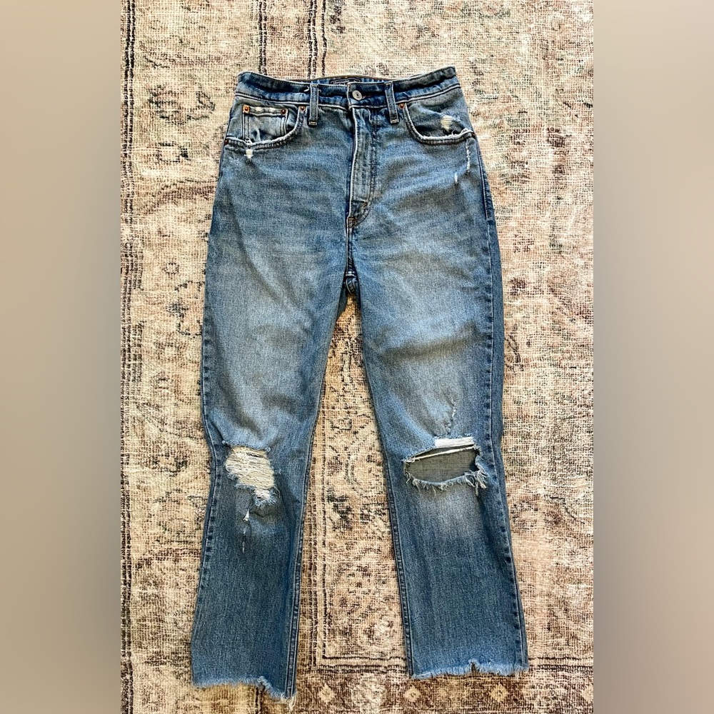 Abercrombie High-Rise Ankle Straight Jeans Size 27 / 4 Short / Petite